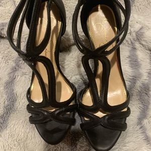 Jessica Simpson platform T Strap heels size 6